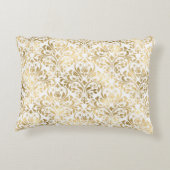 エレガントなヴィンテージ ダマスク ゴールド ホワイト サッカークッション アクセントクッション (裏面)