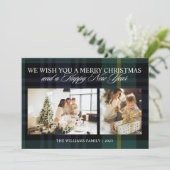 エレガントなヴィンテージ・チェック柄 2 枚の写真 クリスマス (スタンド正面)