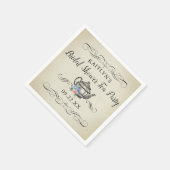 エレガントなヴィンテージ ティーパーティー | ブライダルシャワー スタンダードカクテルナプキン (角)