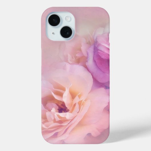 エレガントなヴィンテージ パステルピンクのバラ Case-Mate iPhoneケース (裏面)