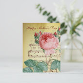 エレガントなヴィンテージ ビクトリアン ローズ アンティーク ミュージック ノート (スタンド正面)