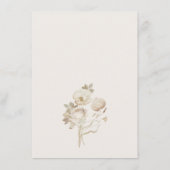 エレガントなヴィンテージ フラワーのクリーム色の結婚式の詳細 エンクロージャーカード (裏面)
