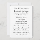 エレガントなヴィンテージ フラワーバラエティ アニバーサリー 招待状 (裏面)