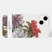 エレガントなヴィンテージ フラワー スクリプト 名前 Case-Mate iPhoneケース (裏面 (横))