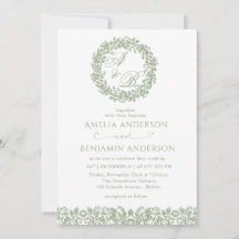 エレガントなヴィンテージ フランスのセージグリーンの花のウェディング