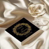 エレガントなヴィンテージ フランス ゴールド フローラル スタンダードカクテルナプキン