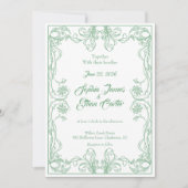 エレガントなヴィンテージ フレーム ウェディング 招待状 (正面)