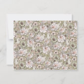 エレガントなヴィンテージ ラスティック フローラル ウェディング RSVP カード (裏面)