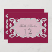 エレガントなヴィンテージ ラベンダーのテーブルナンバーカード ポストカード (正面/裏面)