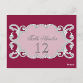 エレガントなヴィンテージ ラベンダーのテーブルナンバーカード ポストカード (裏面)