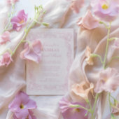 エレガントなヴィンテージ ロマンティック ピンクのブライズシャワー 招待状