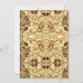 エレガントなヴィンテージ ローズゴールドのエンゲージメントパーティー 招待状 (裏面)