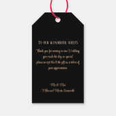 エレガントなヴィンテージ ヴィクトリアン ペアック ロマンティック ギフトタグ (裏面)