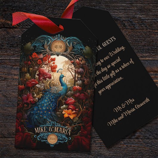 エレガントなヴィンテージ ヴィクトリアン ペアック ロマンティック ギフトタグ