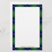 エレガントな一族のダグラスのタータンチェック格子縞 便箋 (正面/裏面)