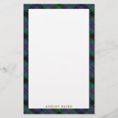 エレガントな一族のベアードのタータンチェック格子縞 便箋 (正面)