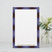 エレガントな一族のRutherfordのタータンチェック格子縞 便箋 (スタンド正面)