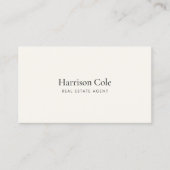 エレガントな不動産エージェント ラグジュアリー ブランディング アイボリー 名刺 (正面)