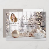 エレガントな不動産マーケティングのクリスマス・ポストカード シーズンカード (正面/裏面)