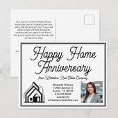 エレガントな不動産会社カスタムロゴマーケティング ポストカード (正面/裏面)