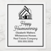 エレガントな不動産会社 カスタマイズされた不動産エージェント ワインラベル (シングルラベル)