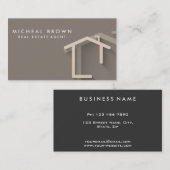 エレガントな不動産業者の名刺 名刺 (正面/裏面)