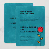 エレガントな両親の名前 | パシフィックブルーの結婚式 招待状 (正面/裏面)