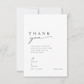エレガントな両面結婚式のお礼 サンキューカード (正面)