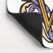 エレガントな中世手紙Wのアンティークのモノグラム マウスパッド (コーナー)