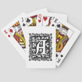 エレガントな中世極彩色写本の手紙A トランプ (裏面)