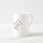 エレガントな中国のコップ ボーンチャイナマグカップ (正面右)