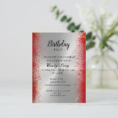 エレガントな中国の菊の誕生日招待状 ポストカード (スタンド正面)