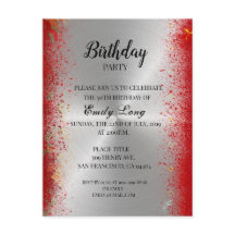 エレガントな中国の菊の誕生日招待状