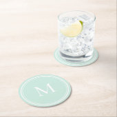 エレガントな丸いサークルモノグラム ラウンドペーパーコースター (インサイチュ)