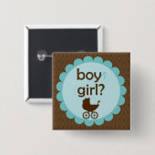 エレガントな乳母車の性はパーティーを明らかにします 缶バッジ (正面&裏面)