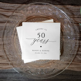 エレガントな乾杯 50周年結婚記念パーティー スタンダードカクテルナプキン
