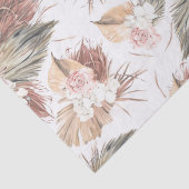 エレガントな乾燥パームリーフとトロピカルフラワー 薄葉紙 (詳細)