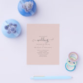 エレガントな予算 モノクローム ブラッシュ ピンク テキストのみ チラシ (シングル)