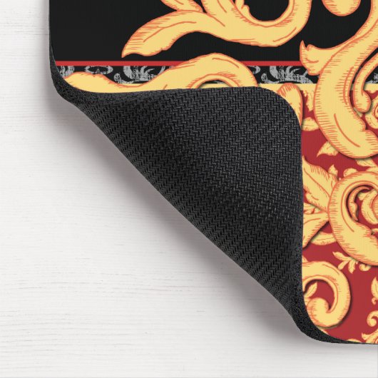 エレガントな事務机のための金めっきされたダマスク織のマウスパッド マウスパッド (コーナー)