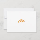 エレガントな二つのハートのカトリック結婚式 出欠カード (裏面)