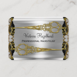 エレガントな二重はさみのフランスのな影の美容師 名刺