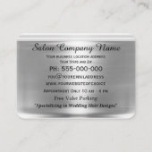 エレガントな二重はさみのフランスのな影の美容師 名刺 (裏面)