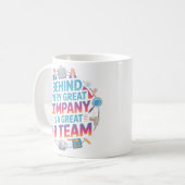 エレガントな人事チーム感謝引用デザイン コーヒーマグカップ (正面左)