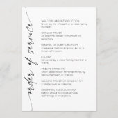 エレガントな人生の祝い スクリプト フォト 葬儀 プログラム (裏面)