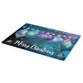 エレガントな人魚の冬の宝玉クリスマス カッティングボード (角)