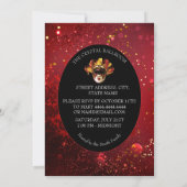 エレガントな仮面パーティーの招待状 招待状 (裏面)