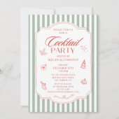 エレガントな企業のクリスマスカクテルパーティー 招待状 (正面)