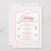 エレガントな企業のクリスマスホリデーパーティー 招待状 (正面)