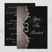 エレガントな企業ディナー パーティー招待状 招待状 (正面/裏面)