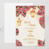 エレガントな伝統的な結婚式の招待状 招待状 (正面/裏面)